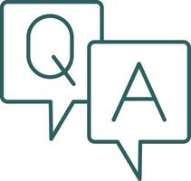 Question And Answer Line Gradient Icon vector