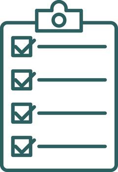 Checklist Line Gradient Icon vector