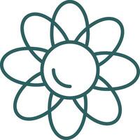 Clematis Line Gradient Icon vector