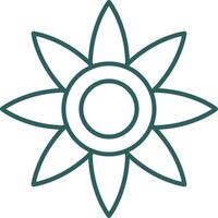 Poinsettia Line Gradient Icon vector