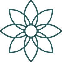 Dandelion Line Gradient Icon vector