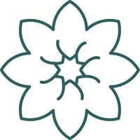 Amaryllis Line Gradient Icon vector