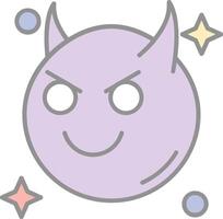 Demon Line Filled Light Icon vector