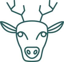 Deer Line Gradient Icon vector