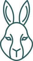 Rabbit Line Gradient Icon vector