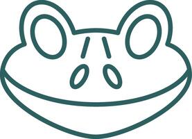 Frog Line Gradient Icon vector
