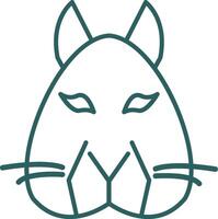 Squirrel Line Gradient Icon vector