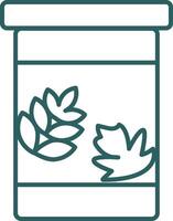 Dried Line Gradient Icon vector