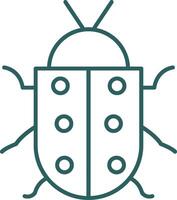 Bug Line Gradient Icon vector