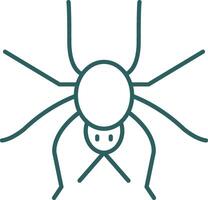 icono de gradiente de línea de araña vector