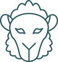 Sheep Line Gradient Icon vector