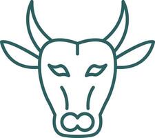 Buffalo Line Gradient Icon vector