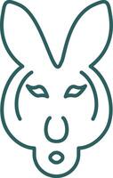 Kangaroo Line Gradient Icon vector