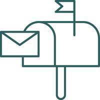 Letterbox Line Gradient Icon vector