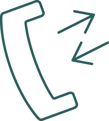 Phone Receiver Line Gradient Icon