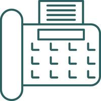 Fax Line Gradient Icon vector