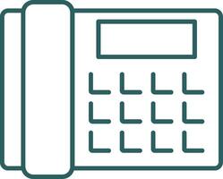 Telephone Line Gradient Icon vector