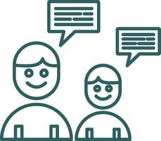 Conversation Line Gradient Icon vector