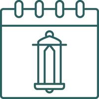 Calendar Line Gradient Icon vector