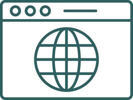 Web Line Gradient Icon vector