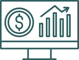 Analytics Line Gradient Icon vector