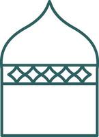 Islamic Architecture Line Gradient Icon vector