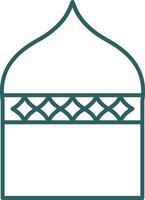 Islamic Architecture Line Gradient Icon vector