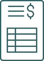 Bill Line Gradient Icon vector
