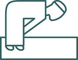 Ruku Line Gradient Icon vector
