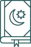 Quran Line Gradient Icon vector