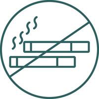 No Smoking Line Gradient Icon vector