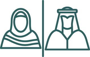Divorce Line Gradient Icon vector