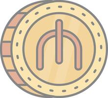 Manat Line Filled Light Icon vector