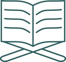 Quran Line Gradient Icon vector