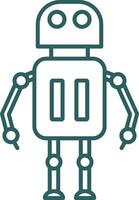 Robot Line Gradient Icon vector