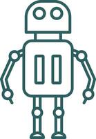 Robot Line Gradient Icon vector