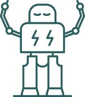Robotics Line Gradient Icon vector