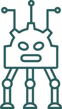 Robotics Line Gradient Icon vector