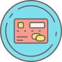 Pay Line Filled Light Icon vector