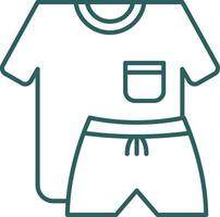 Sport Wear Line Gradient Icon vector