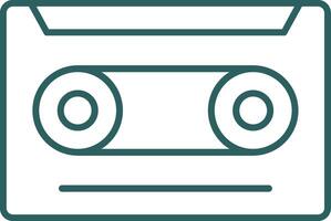 Cassette Line Gradient Icon vector