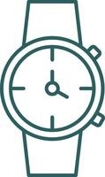 reloj línea degradado icono vector