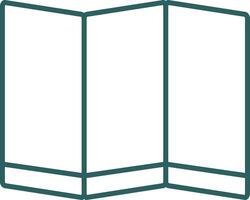 Folding Screen Line Gradient Icon vector