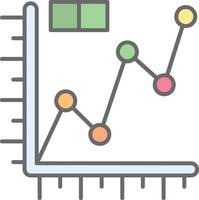 Line graph Line Filled Light Icon vector