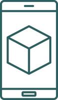3d Line Gradient Icon vector