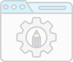 Settings Line Filled Light Icon vector