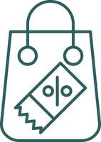 Discount Line Gradient Icon vector