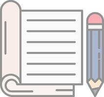 Notebook Line Filled Light Icon vector