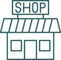 Shop Line Gradient Icon vector