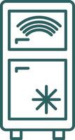 Smart Refrigerator Line Gradient Icon vector